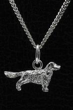 Zilveren Engelse cocker spaniel met staart ketting hanger..., Verzenden, Nieuw