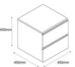 Wiesbaden Ladekast 450x450 houtnerf grijs, Ophalen of Verzenden, Nieuw