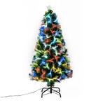 HOMdotCOM Kerstboom 1,2 m veelkleurige lichteffecten