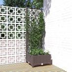 vidaXL Plantenbak met latwerk 40x40x121,5 cm polypropeen, Verzenden, Nieuw, Kunststof, Minder dan 60 cm