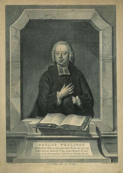 Portrait of Paulus Weslingh, Antiek en Kunst, Kunst | Etsen en Gravures