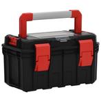 vidaXL Gereedschapskist 45x28x26,5 cm zwart en rood, Verzenden, Nieuw