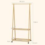 Kledingrek, 2 Onderste Planken, 67 Cm Lange Kledingstang, Ba, Verzenden, Nieuw