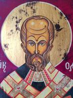 Icoon - Nikolaas de Wonderdoener - Hout - Met de hand, Antiek en Kunst