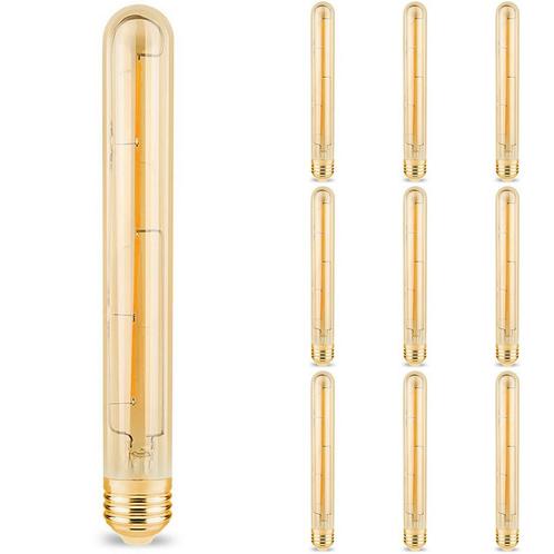 Voordeelpak 10x LED Lamp E27 Buis Filament - Brinton - Amber, Huis en Inrichting, Lampen | Losse lampen, Led-lamp, Nieuw, E27 (groot)