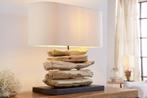 Handgemaakte drijfhoutlamp RIVERINE 55 cm tafellamp met, Huis en Inrichting, Lampen | Tafellampen, Ophalen of Verzenden, Nieuw