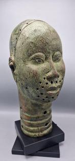 PRACHTIGE BRONZEN OBA HOOFD - beni-edo - Nigeria (Zonder