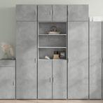 vidaXL buffetkast 70x42,5x185 cm bewerkt hout betongrijs, Minder dan 50 cm, Verzenden, Nieuw, Minder dan 100 cm