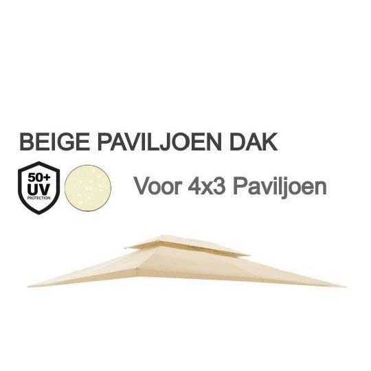 Dak 4 x 3 Haines Beige, Tuin en Terras, Partytenten, Ophalen of Verzenden
