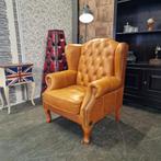 Chesterfield Lord Armchair Fauteuil - Gouden Eik, Huis en Inrichting, Fauteuils, Ophalen of Verzenden, Nieuw, Leer, Chesterfield