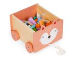 Houten Trolley speelgoed opbergbox aan touw Eco Toys, Nieuw, Verzenden