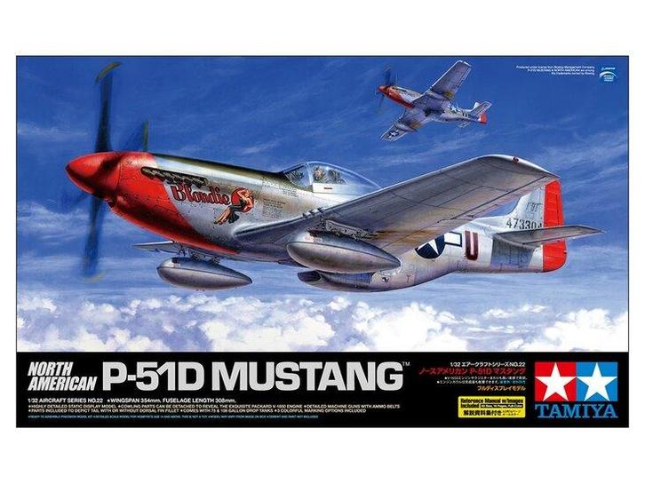 TAMIYA 60322 P-51D MUSTANG 1/32, Hobby en Vrije tijd, Modelbouw | Vliegtuigen en Helikopters, Verzenden