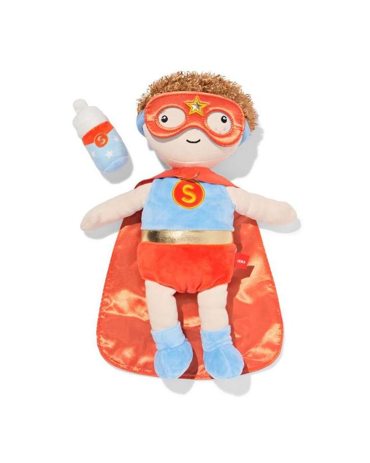HEMA Knuffelpop superheld 43cm, Kinderen en Baby's, Speelgoed | Poppen, Nieuw, Verzenden