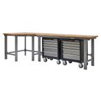 Werkbank hoekopstelling - Hoek werkbank 310 cm lang grijs, Ophalen of Verzenden, Nieuw