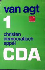 Campagne poster van politieke partij CDA met de naam Van..., Verzamelen, Posters, Verzenden, Nieuw, Overige onderwerpen, Met lijst