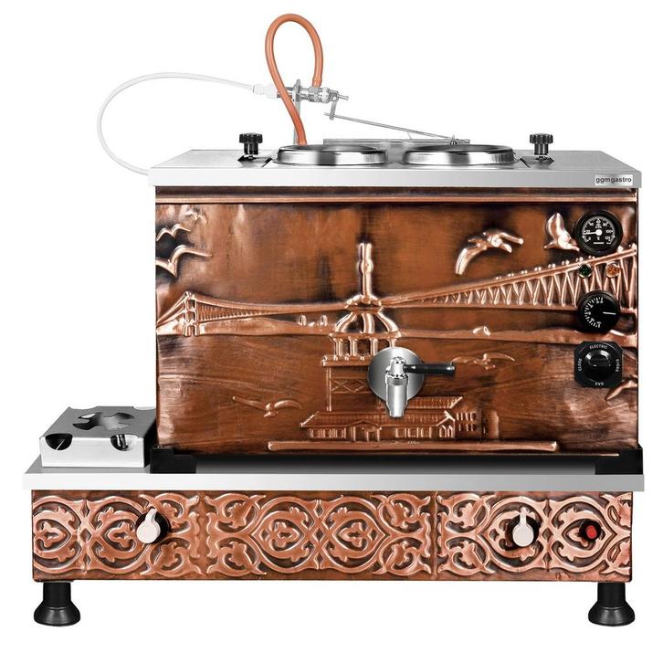 GGM Gastro | Gas & Elektrische koperen theemaker - 770mm - |, Huis en Inrichting, Keuken | Servies, Effen, Nieuw, Kop(pen) en/of Schotel(s)