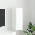 vidaXL TV Wandkast Glanzend Wit 30 x 31 x 80 cm Bewerkt hout, Huis en Inrichting, Kasten | Televisiemeubels, Minder dan 50 cm