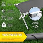 TRESKO® Campingbed - Veldbed - Ligbed - Kampeerbed - Grijs, Caravans en Kamperen, Verzenden, Nieuw