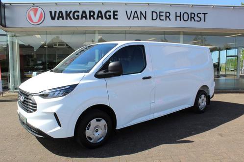 Ford Transit Custom 300 2.0-136pk EcoBlue L2H1 Trend., Auto's, Bestelauto's, Dealer onderhouden, Lease, Zwart, Handgeschakeld