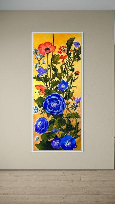 Tetiana Liakhovchuk - Flowers in the sunshine“, XXL, Antiek en Kunst, Kunst | Schilderijen | Modern