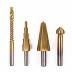 Hofftech Boorset multi set - HSS profi - 4-delig - veelzi..., Doe-het-zelf en Verbouw, Gereedschap | Boormachines, Ophalen of Verzenden