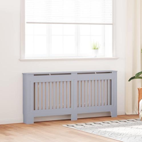 vidaXL Radiatorafdekking 2 pcs Grijs 172 x 19 x 81.5 cm, Doe-het-zelf en Verbouw, Verwarming en Radiatoren, Nieuw, Verzenden