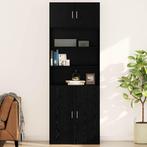 vidaXL Wandkast Zwart eiken 80 x 42.5 x 40 cm Bewerkt hout, Huis en Inrichting, Minder dan 50 cm, Verzenden, Nieuw, Minder dan 100 cm