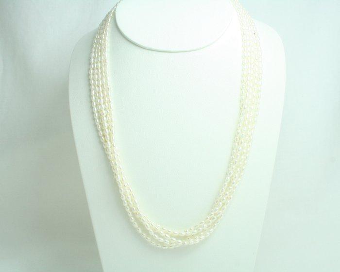 Halsketting - 18 karaat Geel goud Parel - Torchon-ketting, Sieraden, Tassen en Uiterlijk, Kettingen