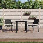 vidaXL 3-delige Tuinset met kussens poly rattan en staal, Tuin en Terras, Tuinsets en Loungesets, 2 zitplaatsen, Nieuw, Tuinset