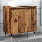 vidaXL Badkamerkast 58x33x60 cm bewerkt hout oud houtkleurig, Verzenden, Nieuw