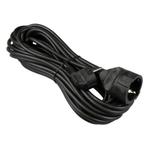 Verlengsnoer 3 x 1.5mm + RA zwart - 10 meter, Ophalen of Verzenden, Nieuw