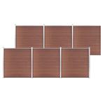 vidaXL Schutting 1045x186 cm HKC bruin, Tuin en Terras, Verzenden, Nieuw, Kunststof, 1 tot 2 meter