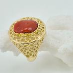 Bloedkoraal - Verguld, Zilver - Ring - Middellandse Zee, Antiek en Kunst
