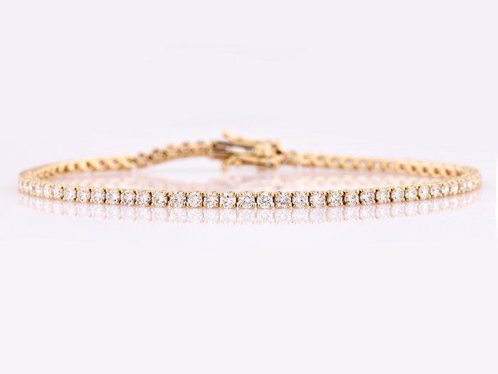 Armband - 14 karaat Geel goud - 3.52ct. tw. Diamant, Sieraden, Tassen en Uiterlijk, Armbanden