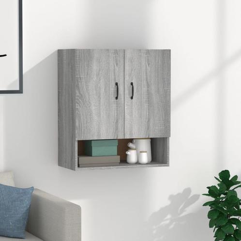 vidaXL Wandkast 60x31x70 cm bewerkt hout grijs sonoma, Huis en Inrichting, Kasten | Overige, Nieuw, Verzenden