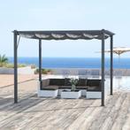 TRUUSK e Pergola Met Schuifdak Alu Grijs 3 X 3 M 1, Tuin en Terras, Verzenden, Nieuw