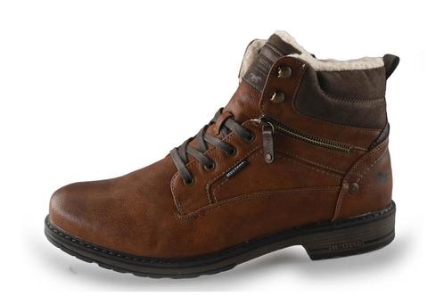 Mustang Veterboots in maat 48 Cognac | 10% extra korting, Kleding | Heren, Schoenen, Overige kleuren, Zo goed als nieuw, Boots