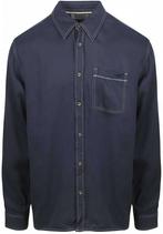 Scotch and Soda Overhemd Solid Tencel Navy maat M Heren, Verzenden, Nieuw, Blauw, Scotch and Soda