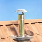 vidaXL Schouw Verlenging Zilver 25 x 25 x 65 cm Roestvrij, Huis en Inrichting, Haarden, Verzenden, Nieuw