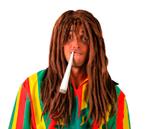 Rasta Pruik Bruin Lang, Verzenden, Nieuw