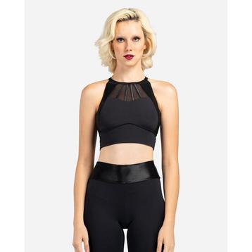 Lulli LUF692 Dames Hoge Hals Crop Top Sienna beschikbaar voor biedingen