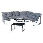 Loungeset Karg tuinset met kussens donkergrijs casa.pro, Verzenden, Nieuw