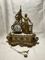 Pendule - Brons, Marmer, Messing - 1850-1900, Antiek en Kunst, Antiek | Klokken