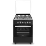 Wiggo WO-E603R(BX) Serie 3 - Gasfornuis - Zwart Rvs, Verzenden, Nieuw
