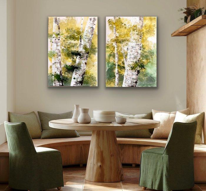Andrea Imwiehe - Sunlit Stillness diptychon, Antiek en Kunst, Kunst | Schilderijen | Modern