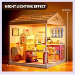 Dreamy mini house Bakkerij Bakery met ledlamp DIY Modelbo..., Verzenden, Nieuw