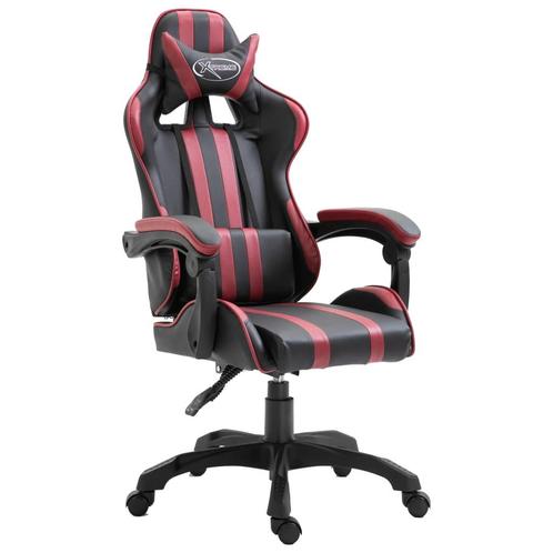 vidaXL Gamestoel kunstleer wijnrood, Huis en Inrichting, Bureaustoelen, Rood, Nieuw, Verzenden