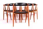 Set van 6 Aksel Bender Madsen Eettafelstoelen, Vijf, Zes of meer stoelen, Scandinavisch modern, Gebruikt, Ophalen of Verzenden