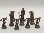 Miniatuur figuur - Lot of 10 Solid Copper Miniatures (4.7–6, Antiek en Kunst, Curiosa en Brocante