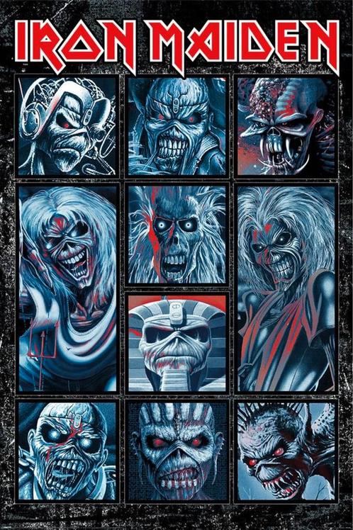 Poster Iron Maiden Ten Eddies 61x91,5cm, Verzamelen, Posters, Nieuw, A1 t/m A3, Verzenden